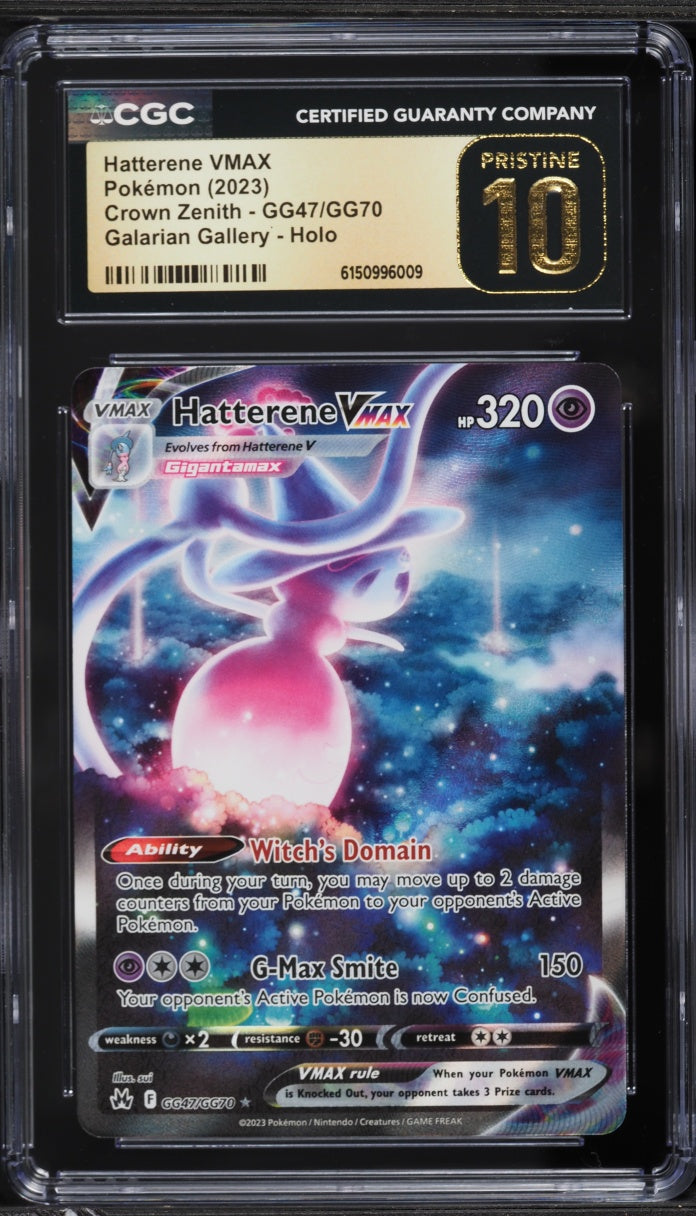 2023 Pokemon Crown Zenith Hatterene VMAX #GG47 CGC 10 PRISTINE
