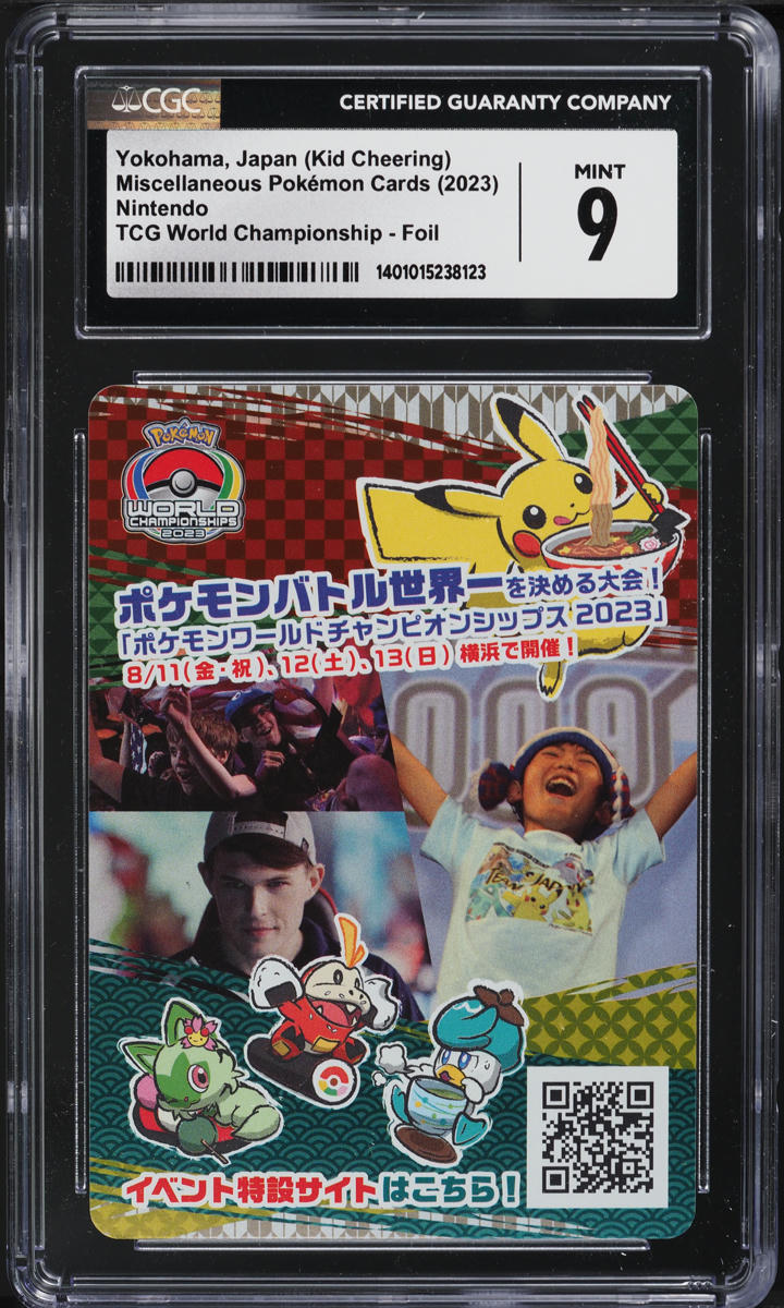 2023 Pokemon Japanese TCG World Championship Yokohama Japan Kid Cheering CGC 9
