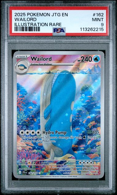 2025 Pokemon Journey Together Wailord #162 PSA 9