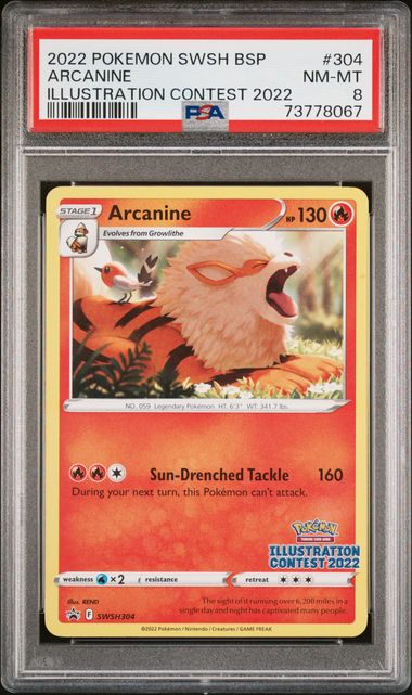 2022 Pokemon Illustration Contest Arcanine #338SP PSA 8