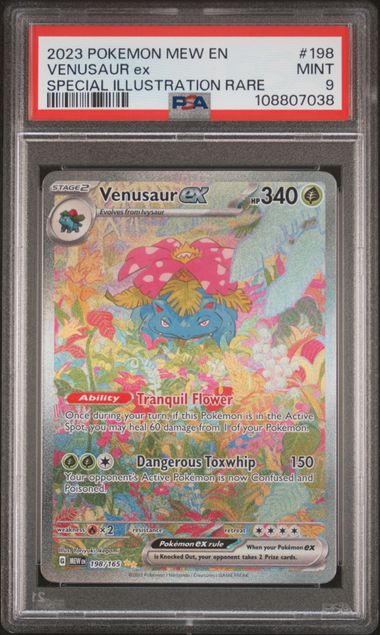 2023 Pokemon 151 SIR Venusaur Ex #198 PSA 9