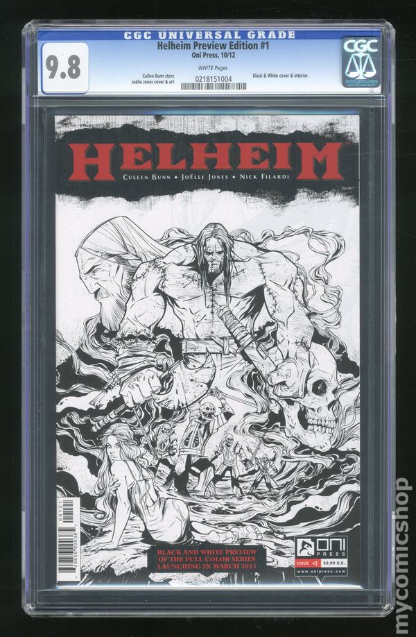 Helheim (2013 Oni Press) 1PREVIEW CGC 9.8
