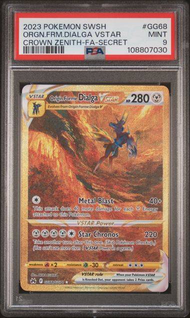 2023 Pokemon Crown Zenith Origin Forme Dialga Vstar #GG68 PSA 9
