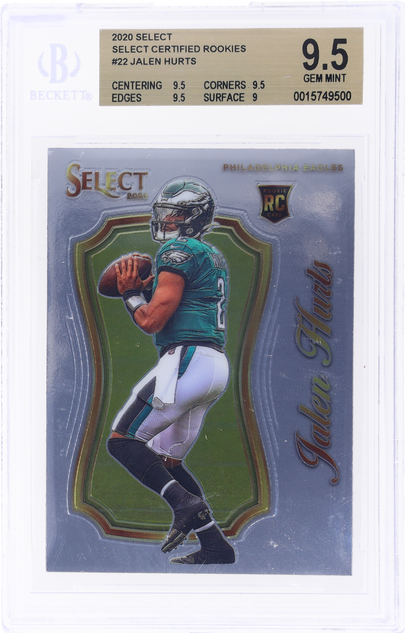 2020 Panini Select Certified Rookies Jalen Hurts #22 BGS 9.5