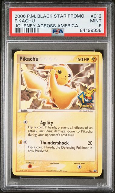 2006 Pokemon Journey Across America Pikachu #12 PSA 9