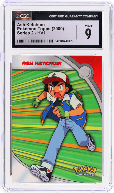 2000 Pokemon Tv Animation Series 2 Heroes and Villains Ash Ketchum #HV1 CGC 9