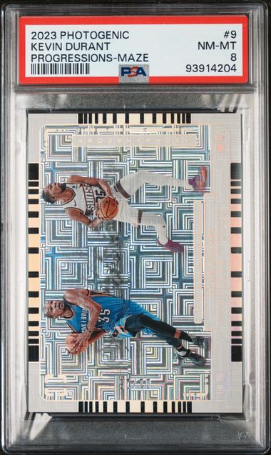 2023 Panini Photogenic Progressions Maze Kevin Durant #9 PSA 8