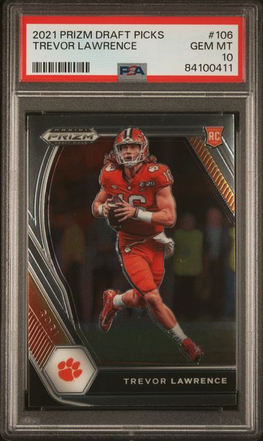 2021 Panini Prizm Draft Picks Trevor Lawrence #106 PSA 10