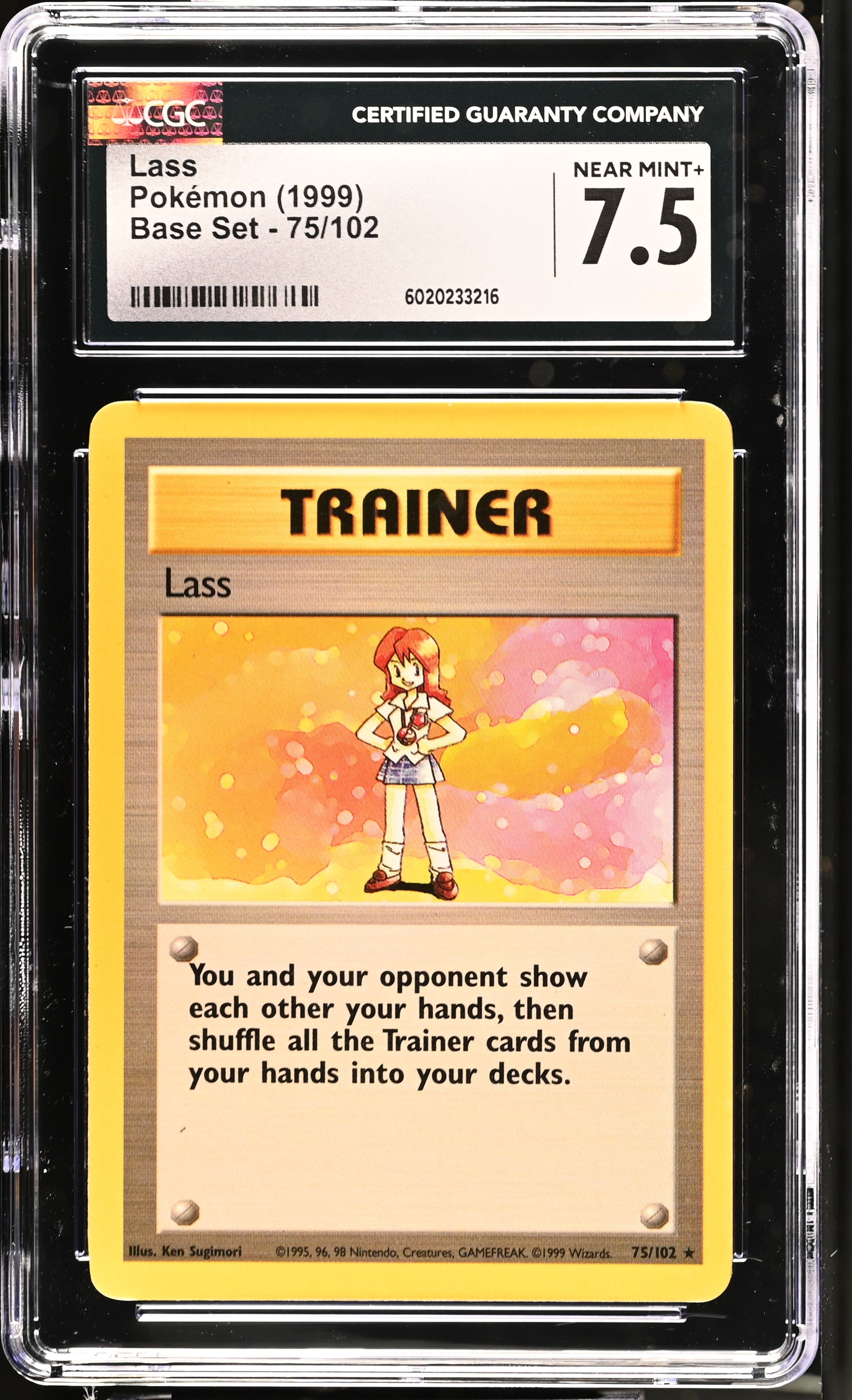 1999 Pokemon Base Set Pokemon Lass #75 CGC 7.5