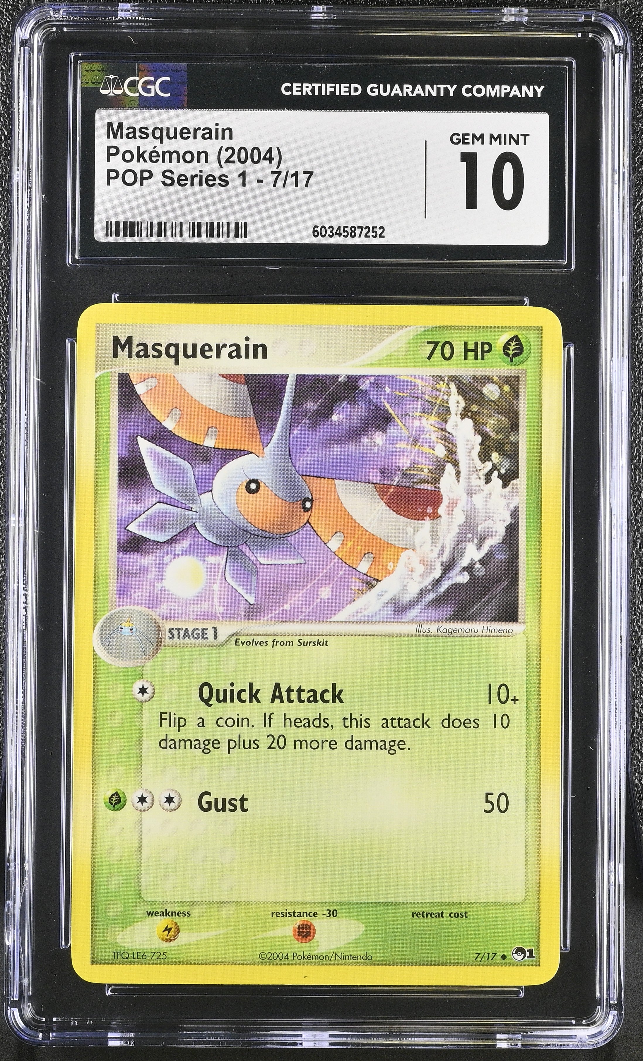 2004 Pokemon POP Series 1 Masquerain #7 CGC 10