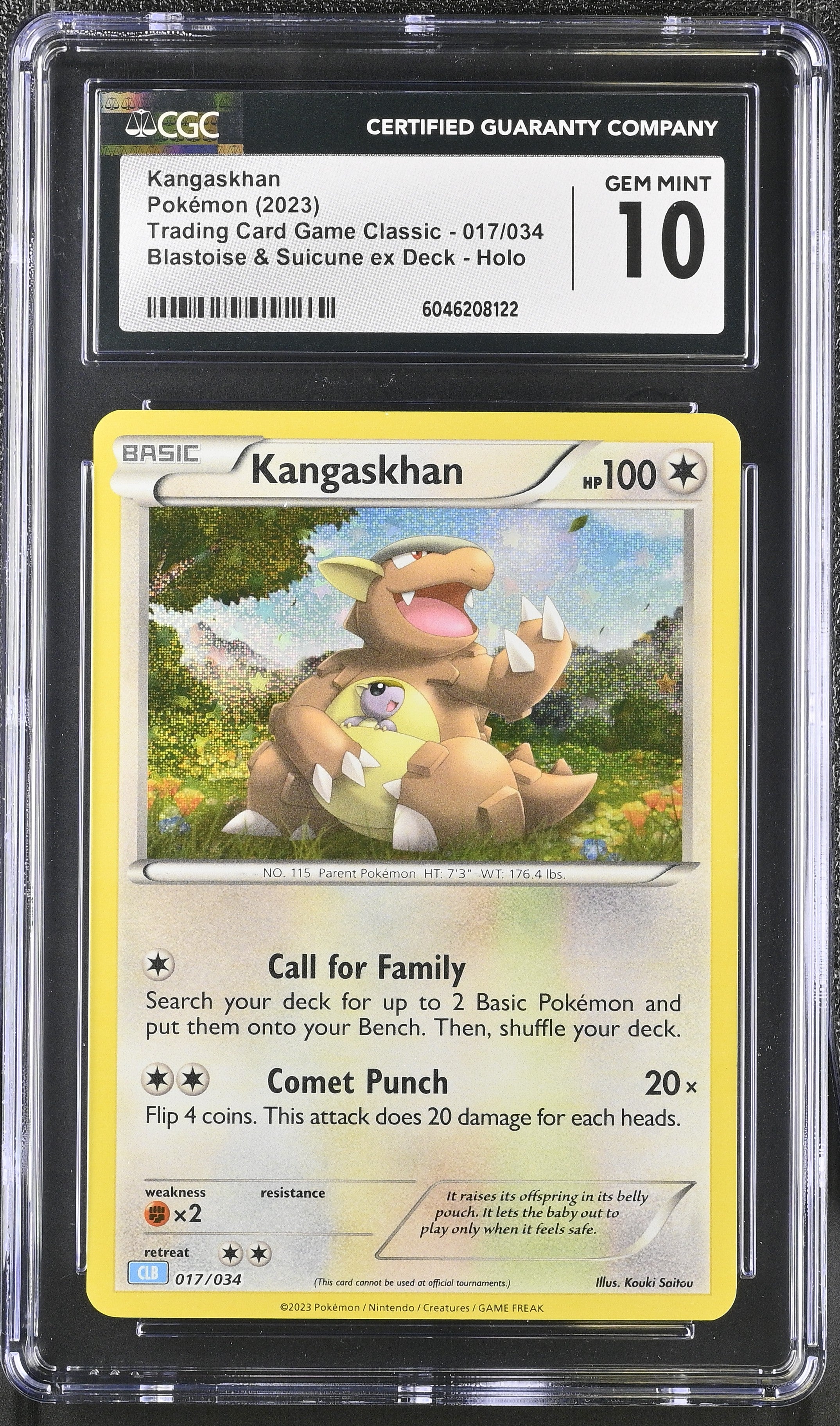*DAMAGED* 2023 Pokemon TCG Classic Kangaskhan #17 CGC 10