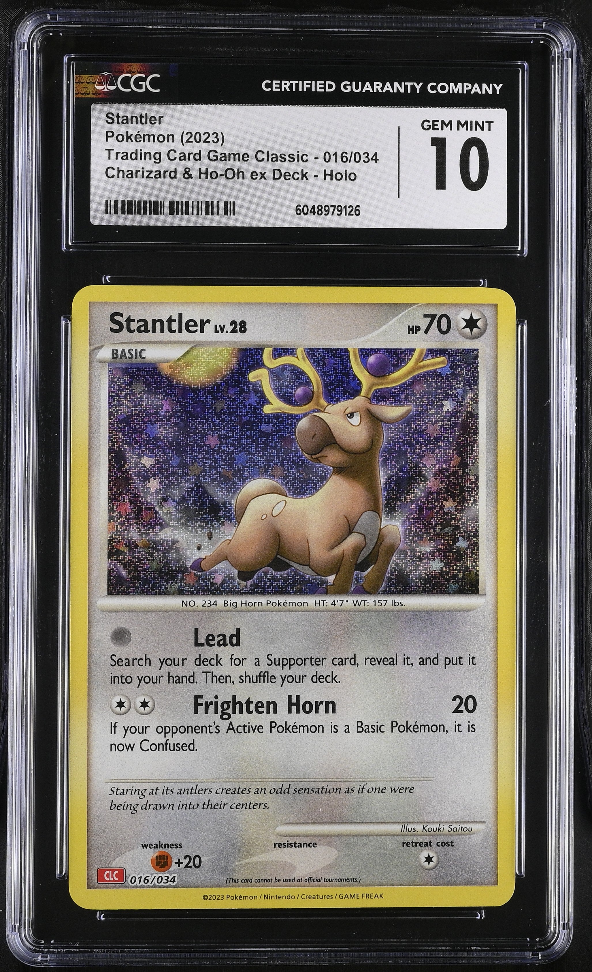2023 Pokemon TCG Classic Stantler #016 CGC 10