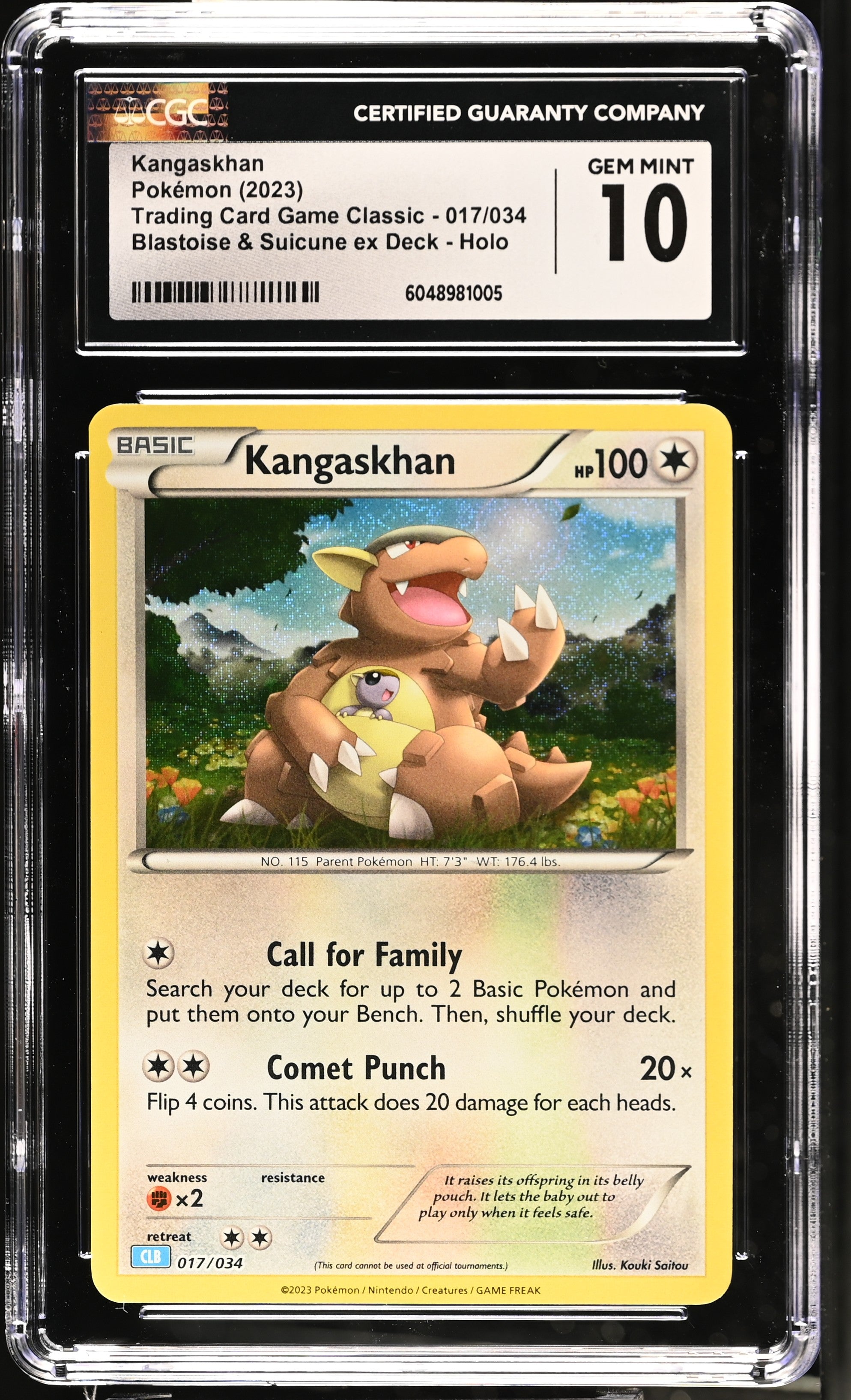 2023 Pokemon TCG Classic Kangaskhan #17 CGC 10