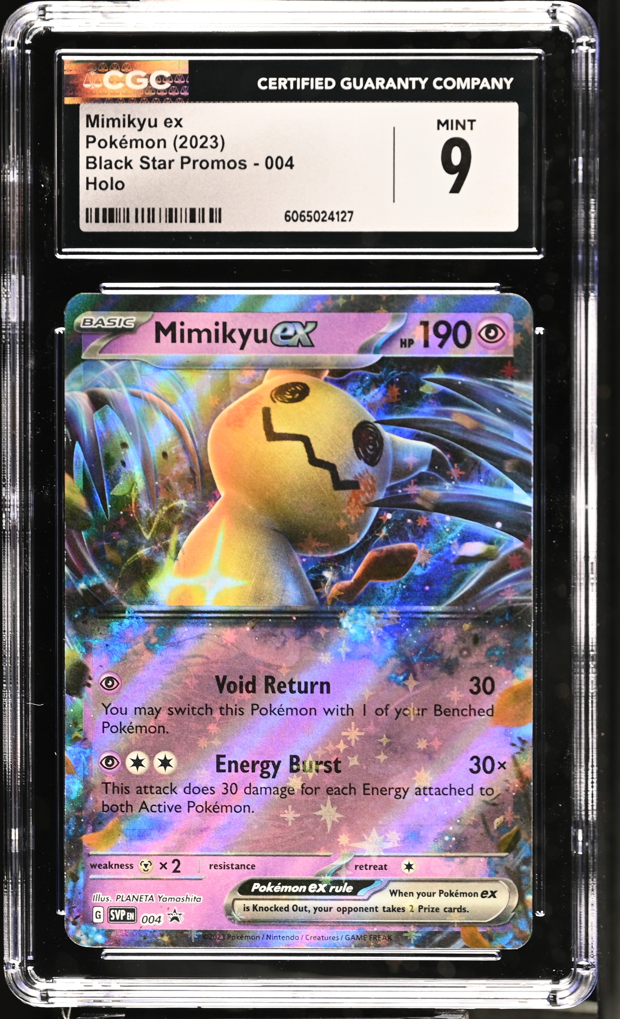 2023 Pokemon Scarlet and Violet Black Star Promo Mimikyu Ex #004 CGC 9