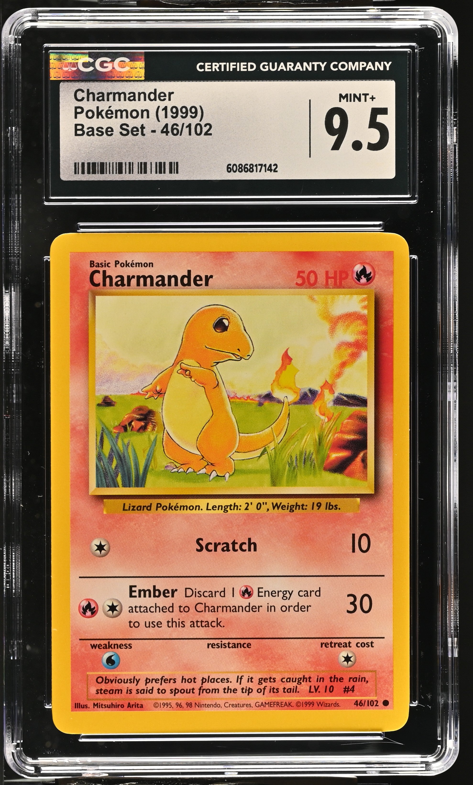 1999 Pokemon Base Set Charmander #46 CGC 9.5