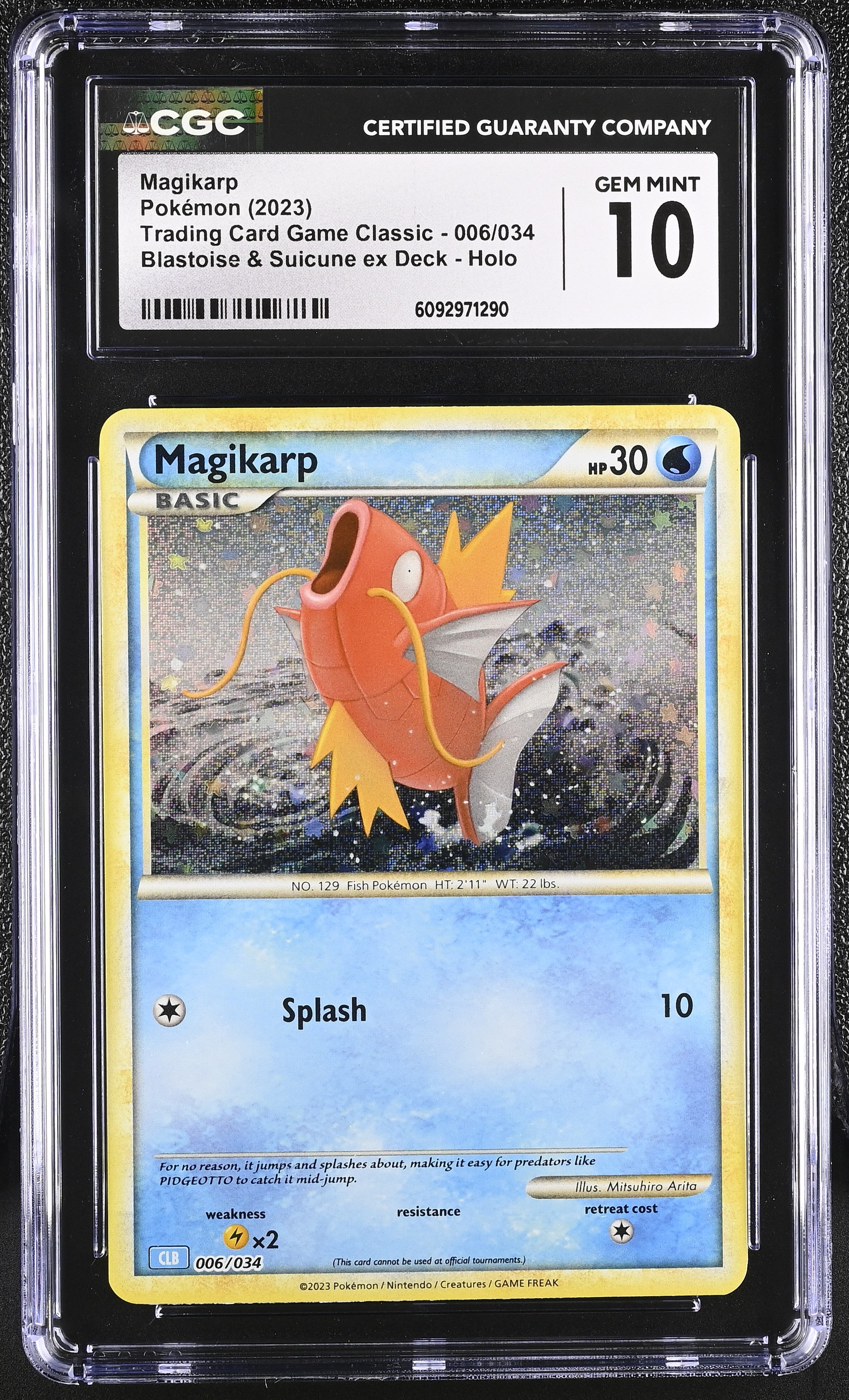 2023 Pokemon TCG Classic Magikarp #006 CGC 10