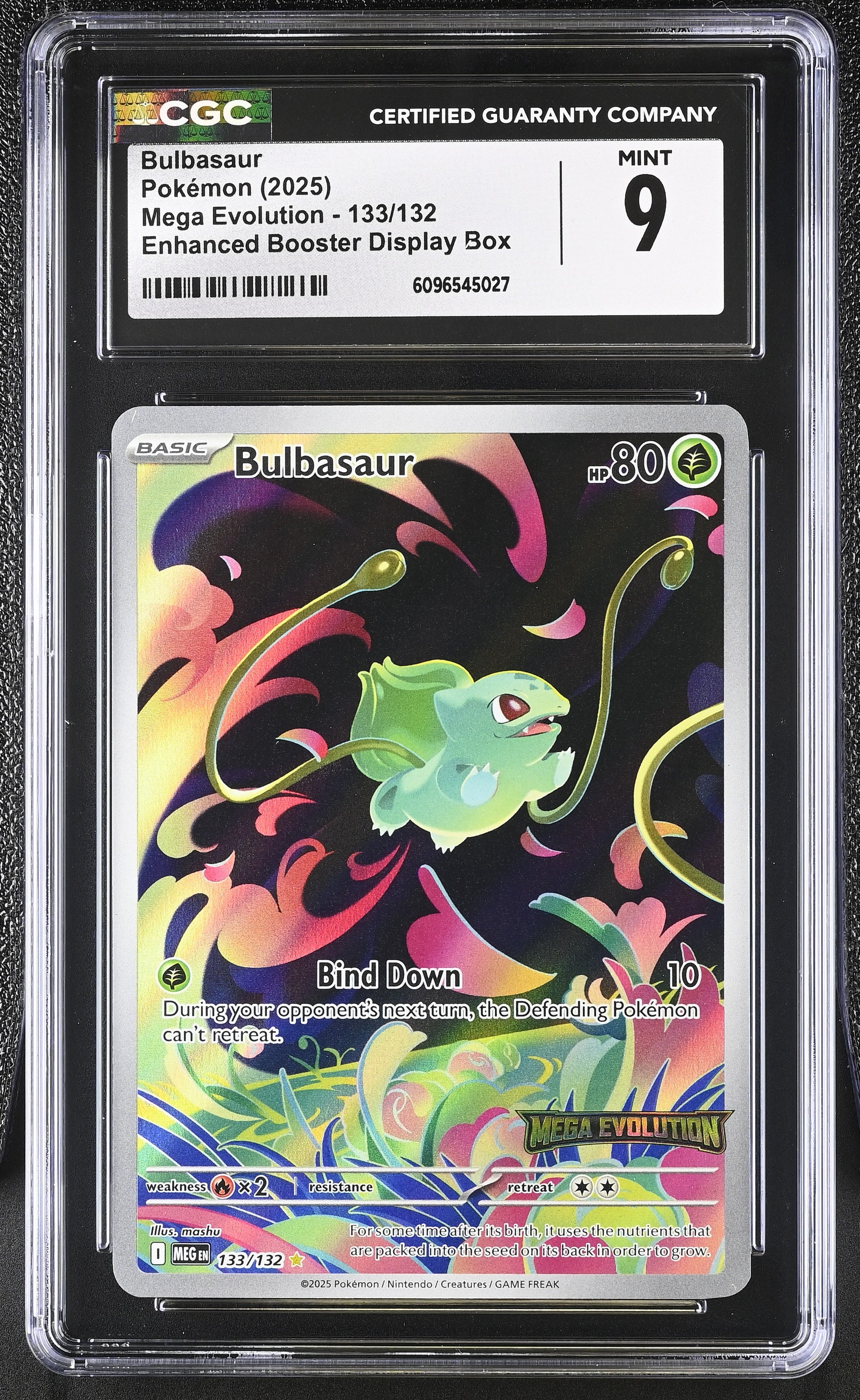 2025 Pokemon Mega Evolution Booster Promo Bulbasaur #133 CGC 9