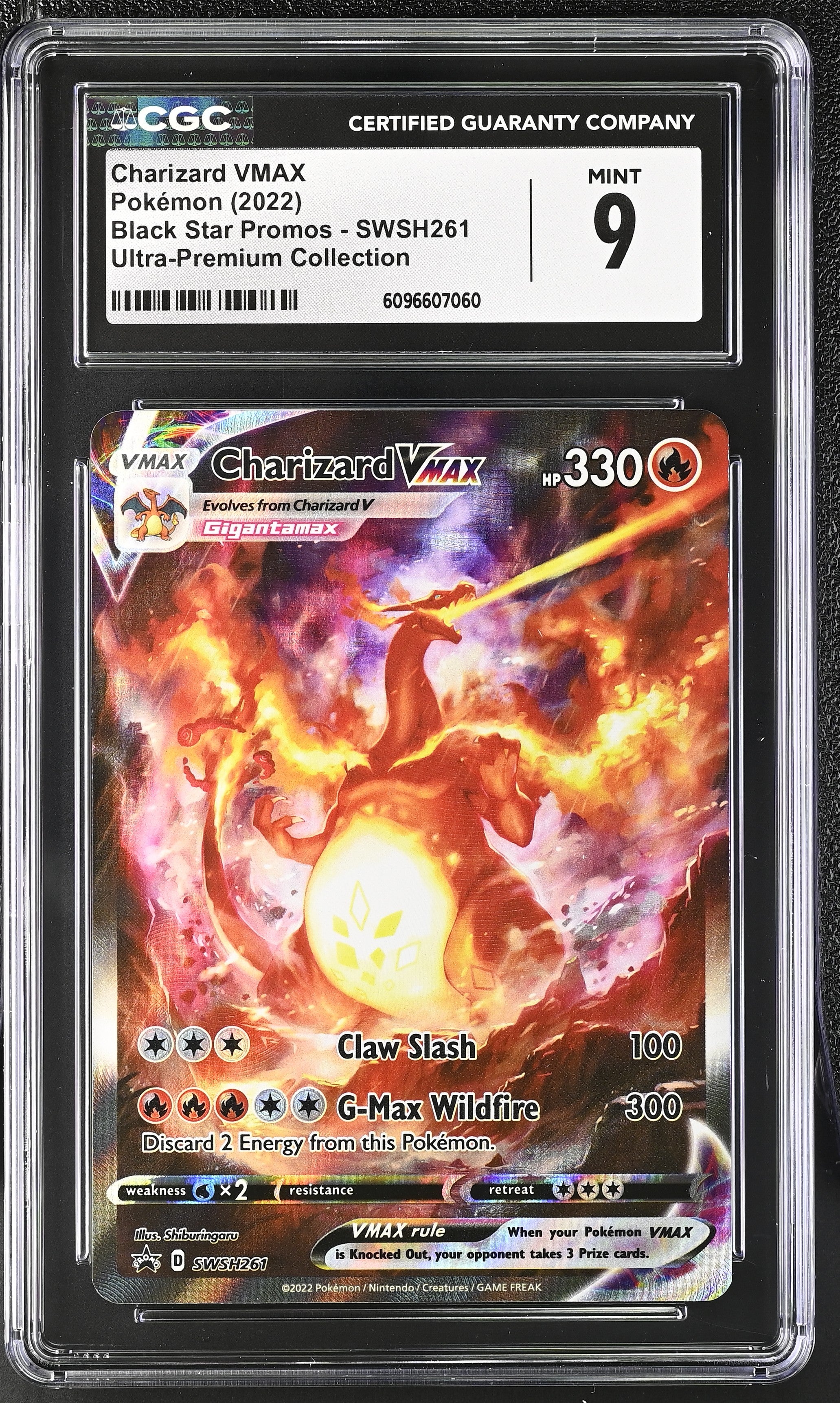 2022 Pokemon Sword & Shield Ultra Premium Collection Charizard Vmax #SWSH261 CGC 9