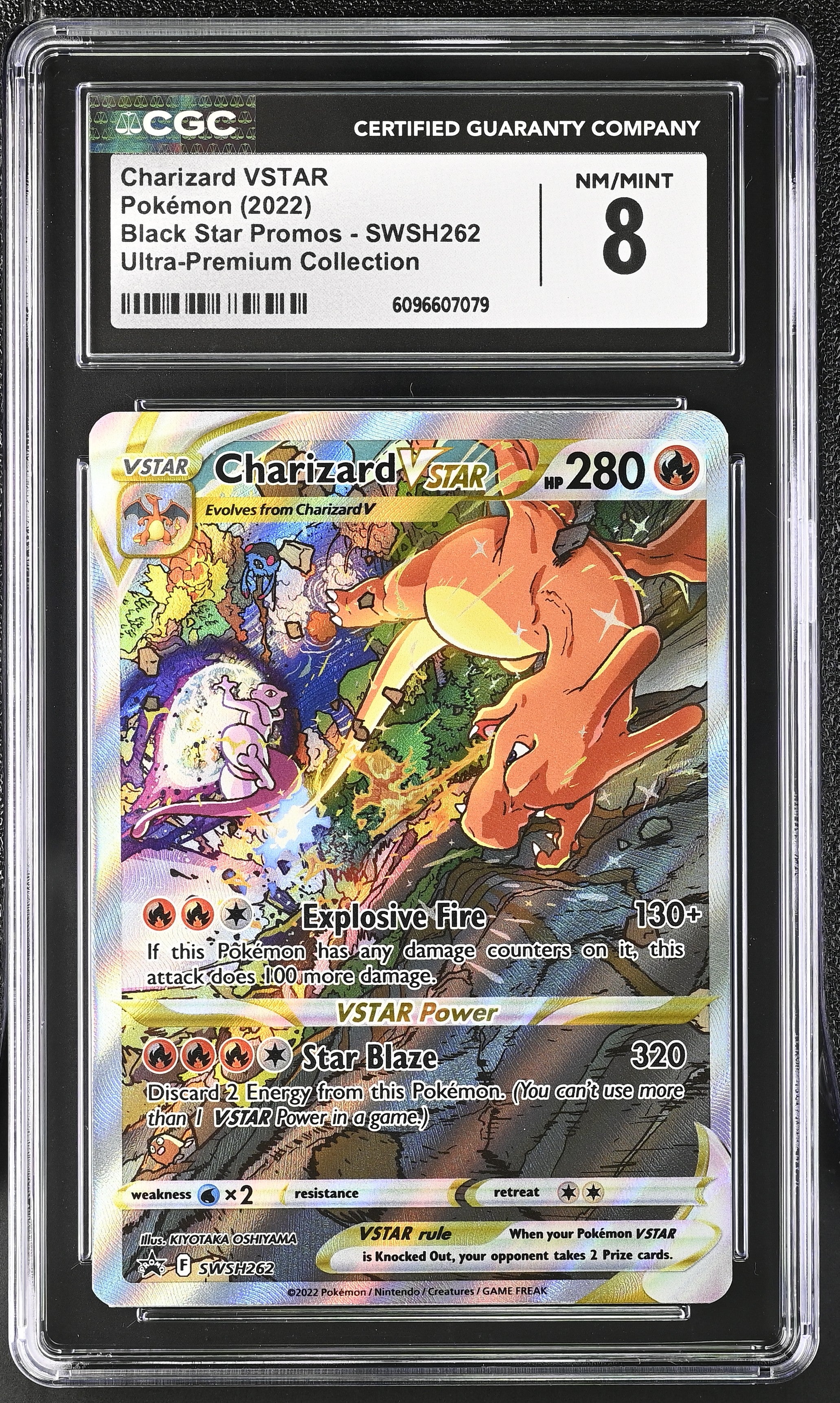 2022 Pokemon Sword & Shield Ultra Premium Collection Charizard Vstar #SWSH262 CGC 8