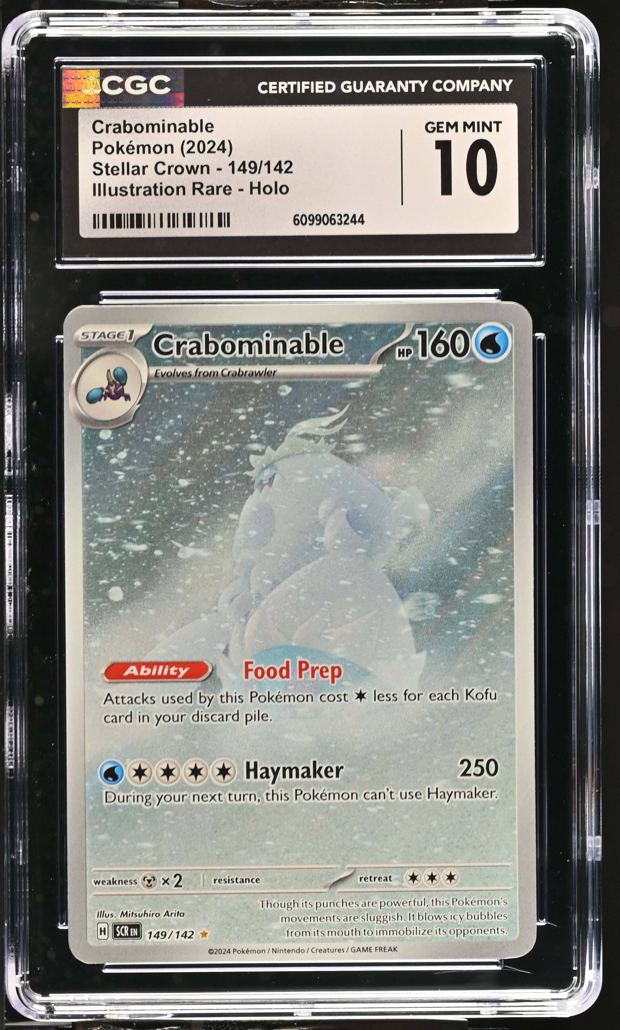 2024 Pokemon Stellar Crown Crabominable #149 CGC 10