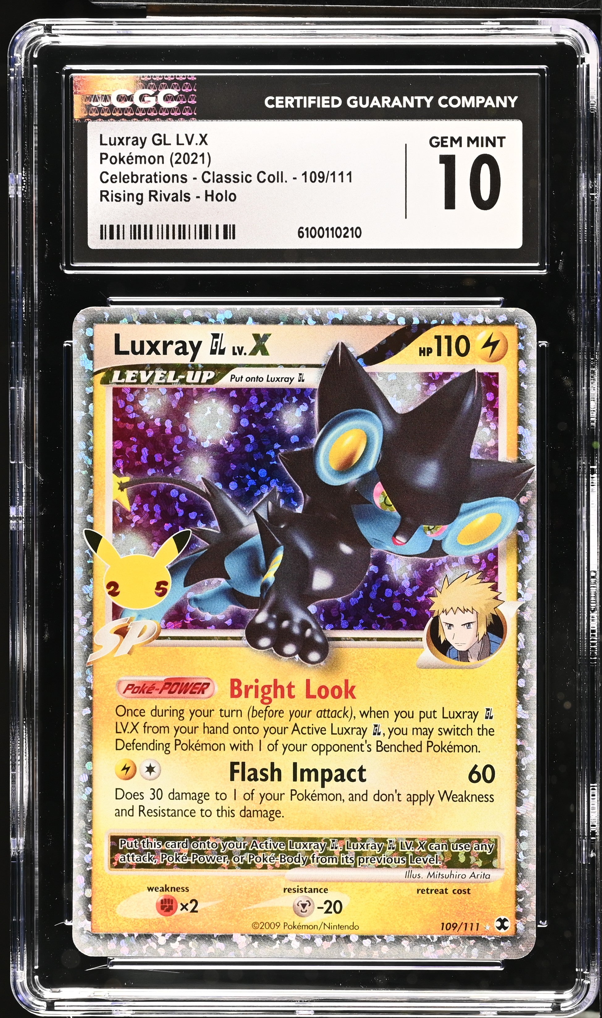 2021 Pokemon Celebrations Luxray GL Lv. X #109 CGC 10