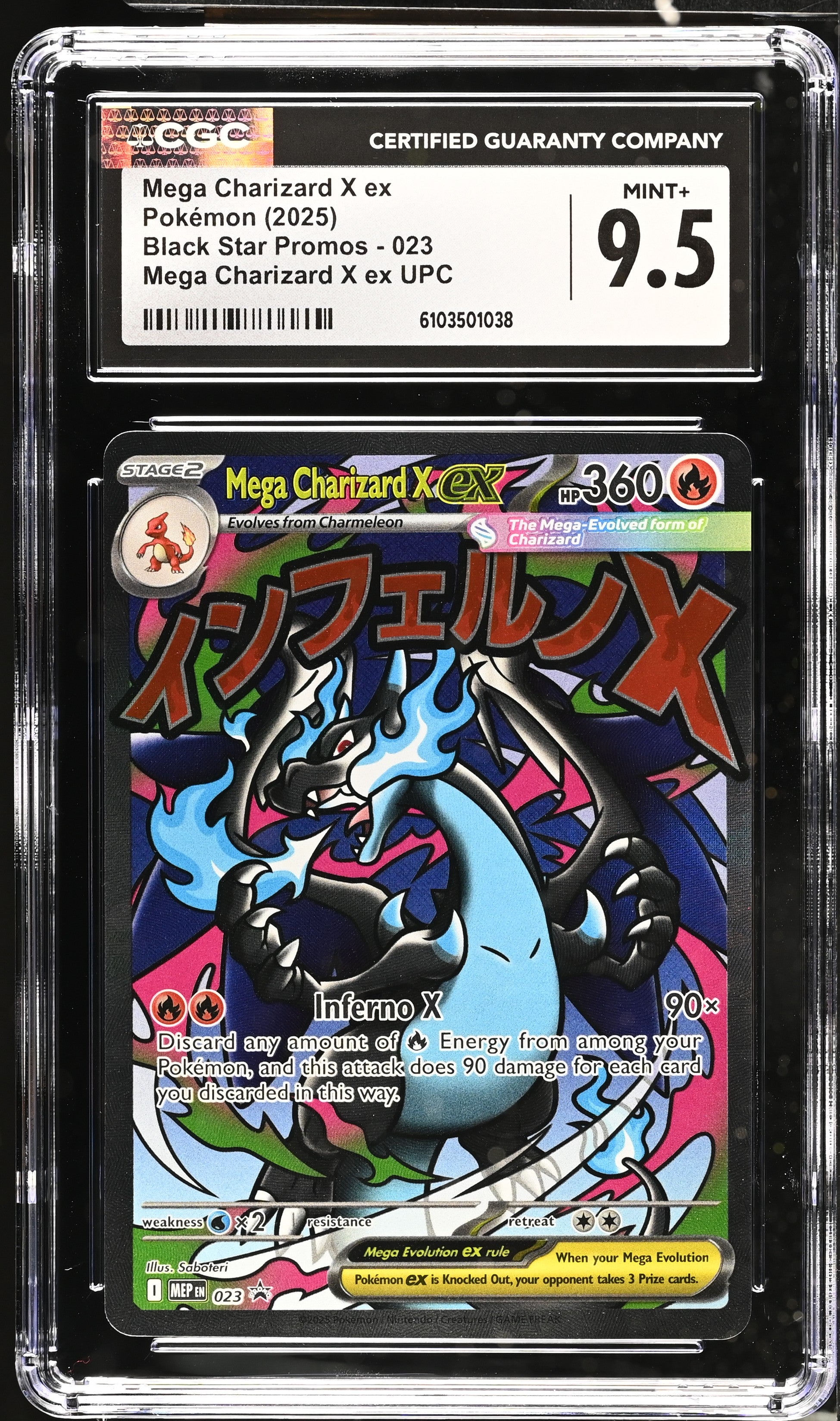 2025 Pokemon Ultra Premium Collection Mega Charizard X Ex #023 CGC 9.5