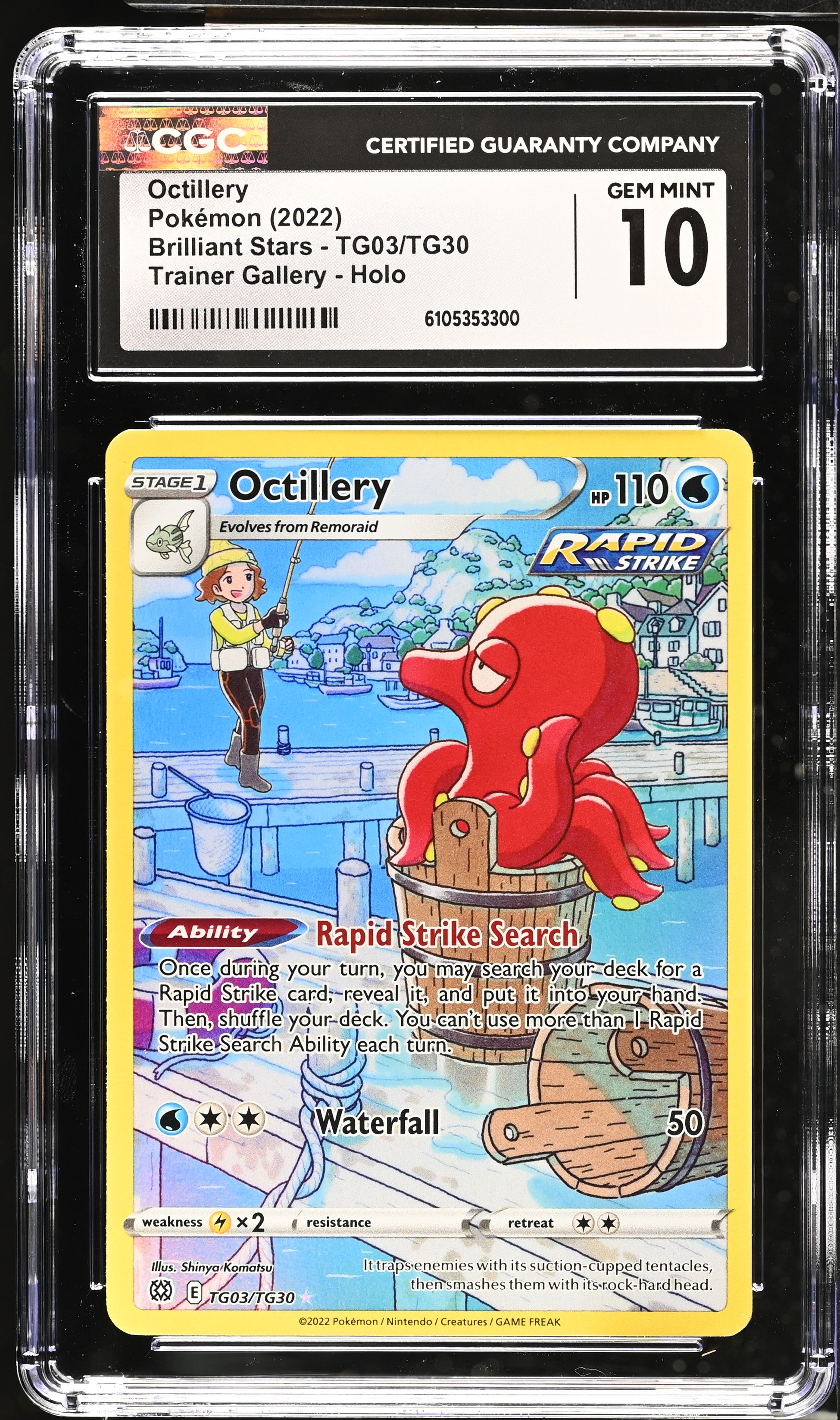 2022 Pokemon Brilliant Stars Octillery #TG03 CGC 10