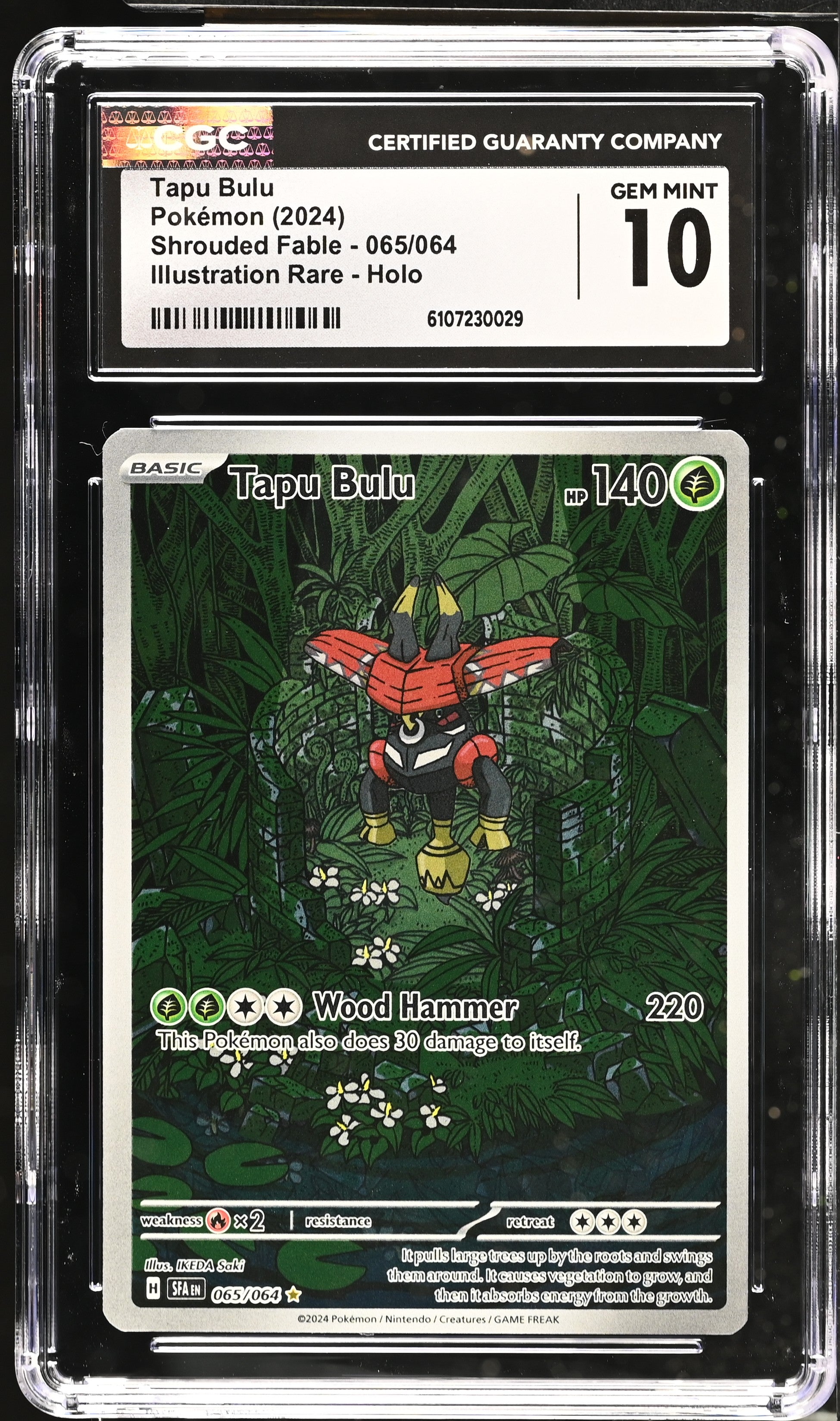2024 Pokemon Shrouded Fable Tapu Bulu #65 CGC 10