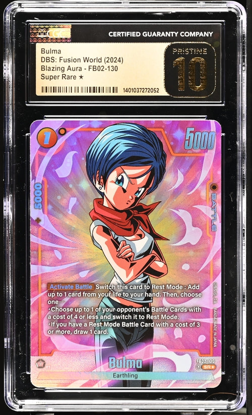 2024 Dragon Ball Super Fusion World Bulma #FB02-130 CGC 10 PRISTINE