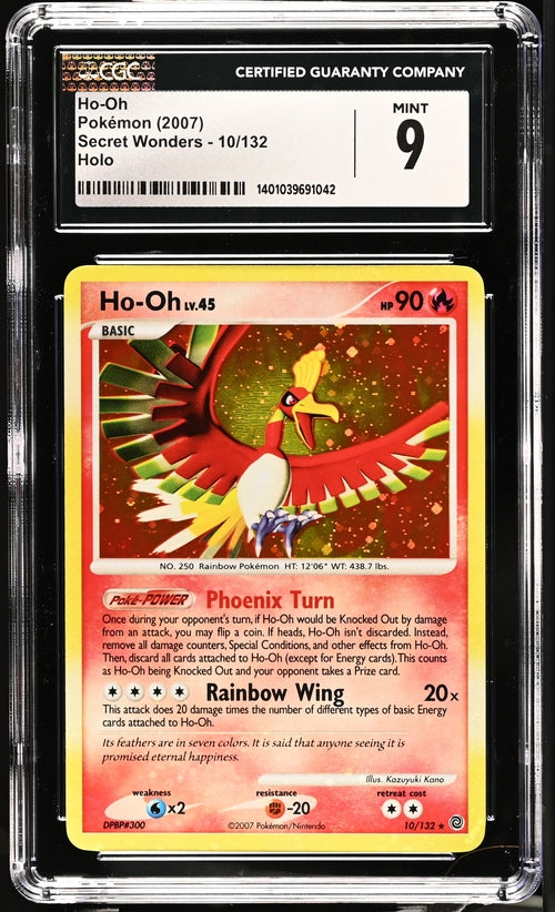 2007 Pokemon Secret Wonders Holo Ho-Oh #10 CGC 9