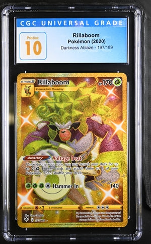 2020 Pokemon Darkness Ablaze Rillaboom #197 CGC 10 PRISTINE