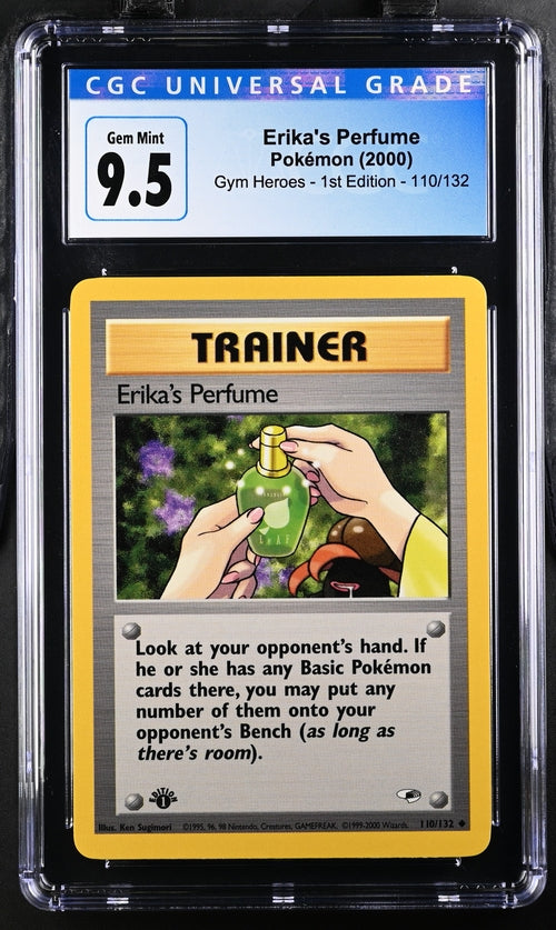 2000 Pokemon Gym Heroes 1st Edition Erika's Perfume #110 CGC 10