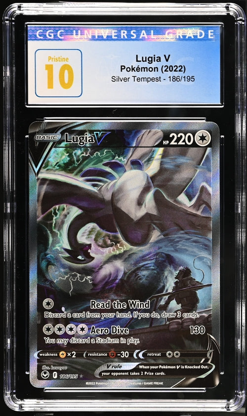 2022 Pokemon Silver Tempest Lugia V #186 CGC 10 PRISTINE