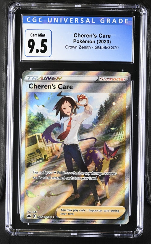 2023 Pokemon Crown Zenith Cheren’s Care #GG58 CGC 9.5