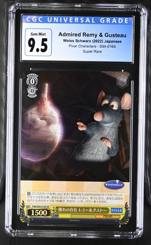 2022 Weiss Schwarz Pixar Existence of Admiration Remy & Gusteau #PXRS94-016 CGC 9.5