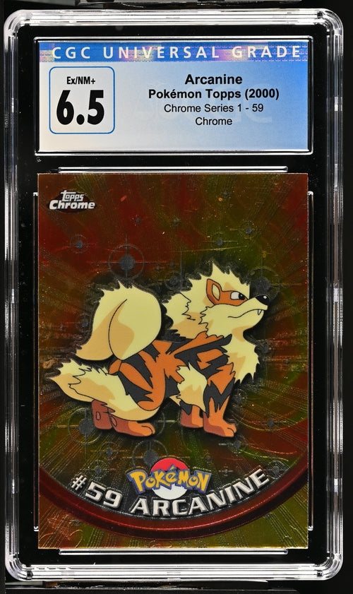 2000 Pokemon Topps Chrome Arcanine #59 CGC 6.5