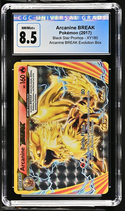2017 Pokemon XY Evolution Box Arcanine Break #XY180 CGC 8.5