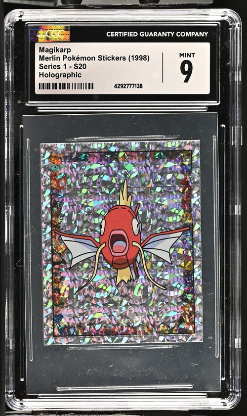 1998 Pokemon Merlin Holo Sticker Magikarp CGC 9