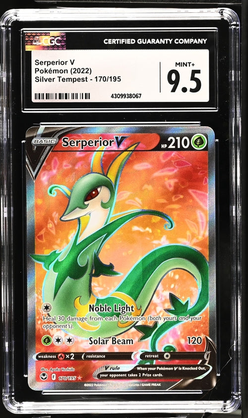 2022 Pokemon Silver Tempest Serperior V #170 CGC 9.5