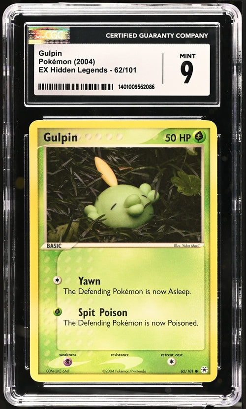 2004 Pokemon Ex Hidden Legends Gulpin #62 CGC 9