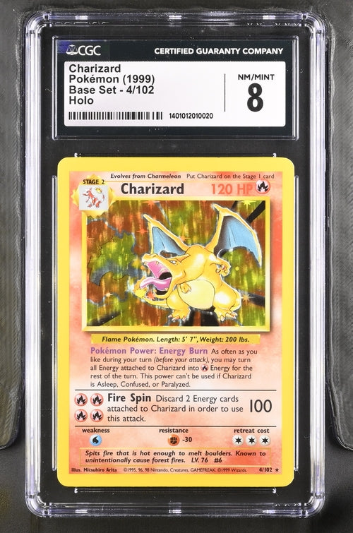 1999 Pokemon Base Set Holo Charizard #4 CGC 8