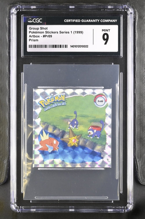 1999 Pokemon Artbox Prism Sticker Group Shot #PR09 CGC 9