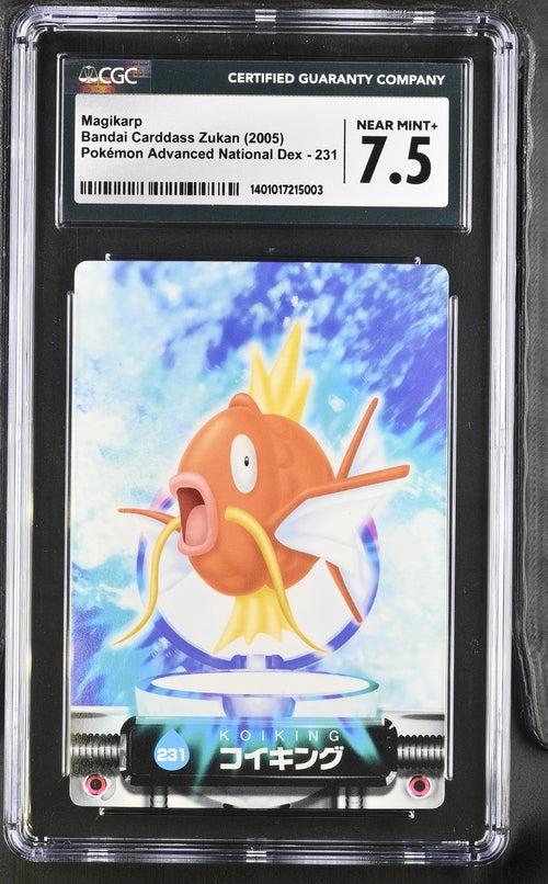 2005 Pokemon Japanese Carddass Zukan Magikarp #231 CGC 7.5