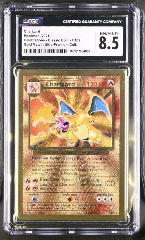 2021 Pokemon Celebrations UPC Charizard #004 CGC 8.5