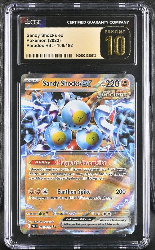 2023 Pokemon Paradox Rift Sandy Shocks Ex #108 CGC 10 PRISTINE