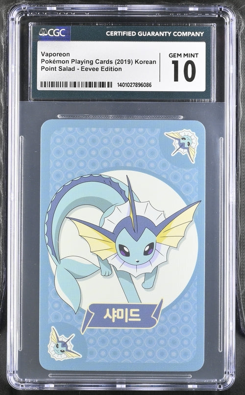 2019 Pokemon Korean Playing Cards Point Salad Eevee Edition Vaporeon CGC 10