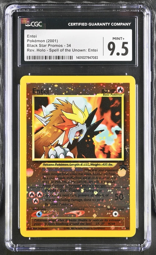 2001 Pokemon Movie BSP Reverse Holo Entei #34 CGC 9.5