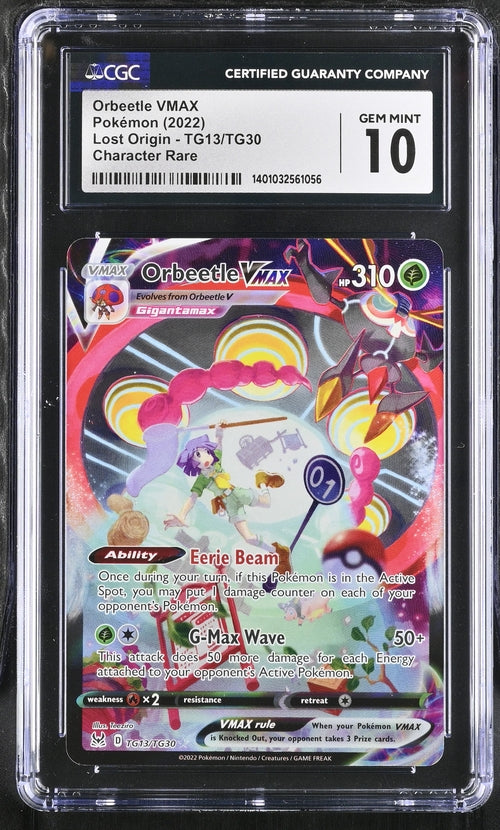 2022 Pokemon Lost Origin Orbeetle Vmax #TG13 CGC 10