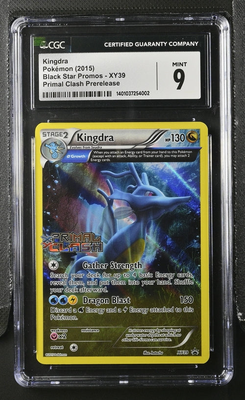 2015 Pokemon XY Primal Clash Prerelease Kingdra #XY39 CGC 9