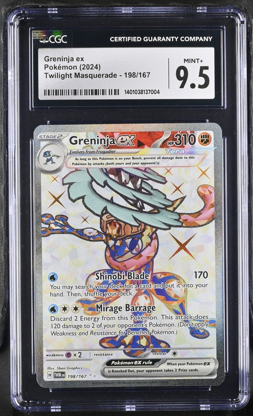 2024 Pokemon Twilight Masquerade Greninja Ex #198 CGC 9.5